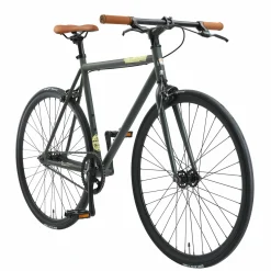 Bikestar Singlespeed 28 Inch Retro Wielrenfiets, Antraciet / Beige