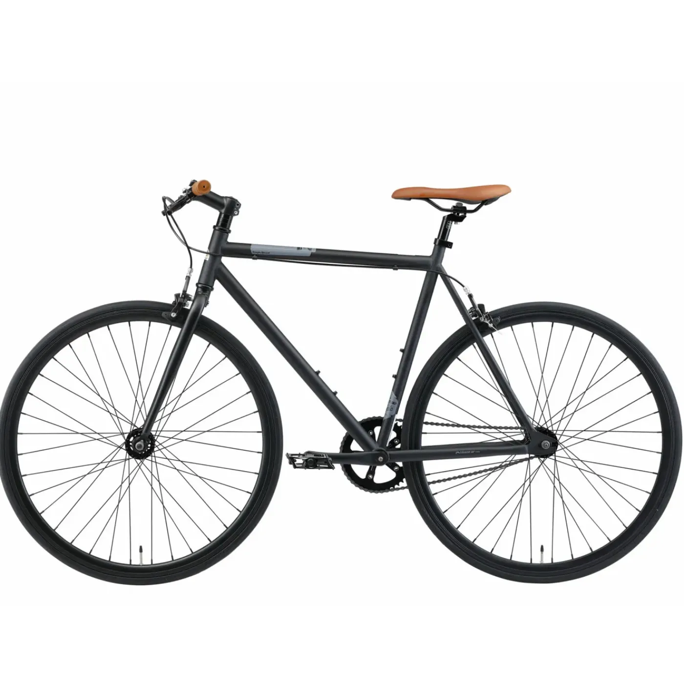 Bikestar Singlespeed 28 Inch Retro Wielrenfiets, Zwart / Grijs