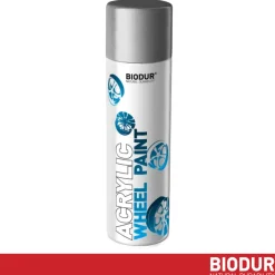 BIODUR Velgenlak Metallic Zilver Acryl Spuitbus 500ml - Slijtvast & Weersbestendig