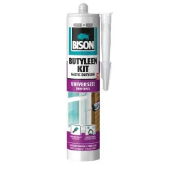 Bison Butyleenkit Grijs - Waterbestendig - Overschilderbaar - Koker 300ml