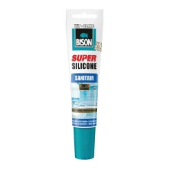 Bison siliconenkit super silicone sanitair wit 150ml