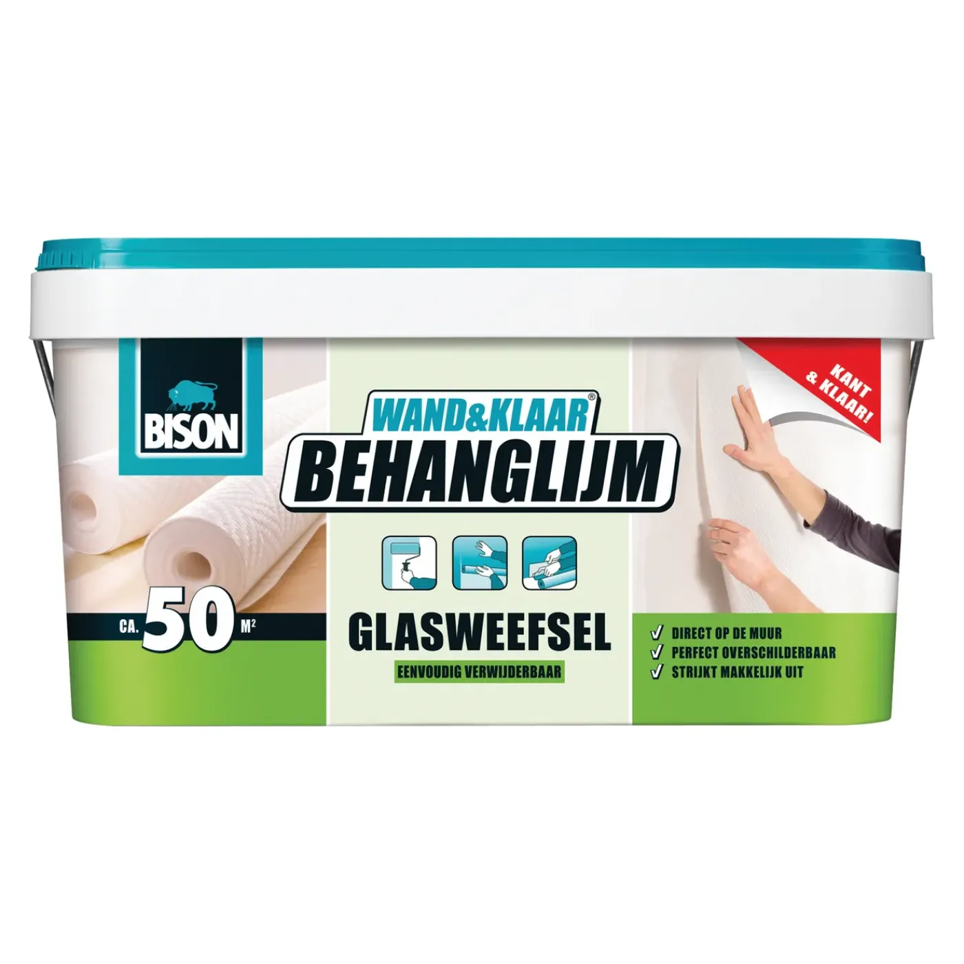 Bison Wand&Klaar Behanglijm Glasweefsel - Wit - 10kg