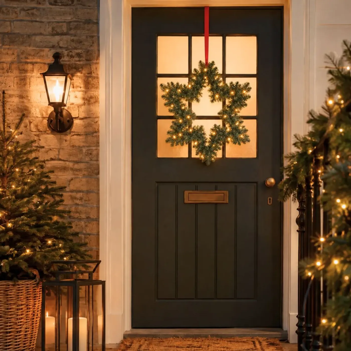 Black Box Trees Kerstkrans Ster Met Led Verlichting - D60 Cm