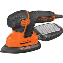 Black+Decker Detailschuurmachine Mouse KA2000-QS - 120W - 14.000 schuurbewegingen/min - Drie rubberen grijpzones