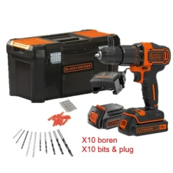 Black+Decker Klopboormachine BDCHD18C2TA-QW - 18V - (2x 1,5Ah)