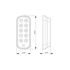 Black X Xpad Ovaal 100x42mm Zwart