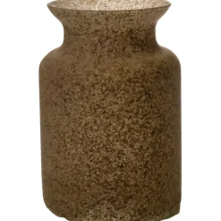 Bloemenvaas Dubai - Beige/zand Graniet - Glas - D14 X H20 Cm