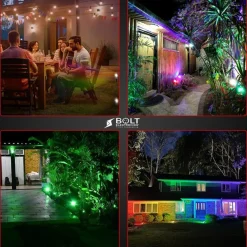 Bolt Electronics - Slimme Led-prikspots Voor Buiten - 6 Stuks - Rgbww
