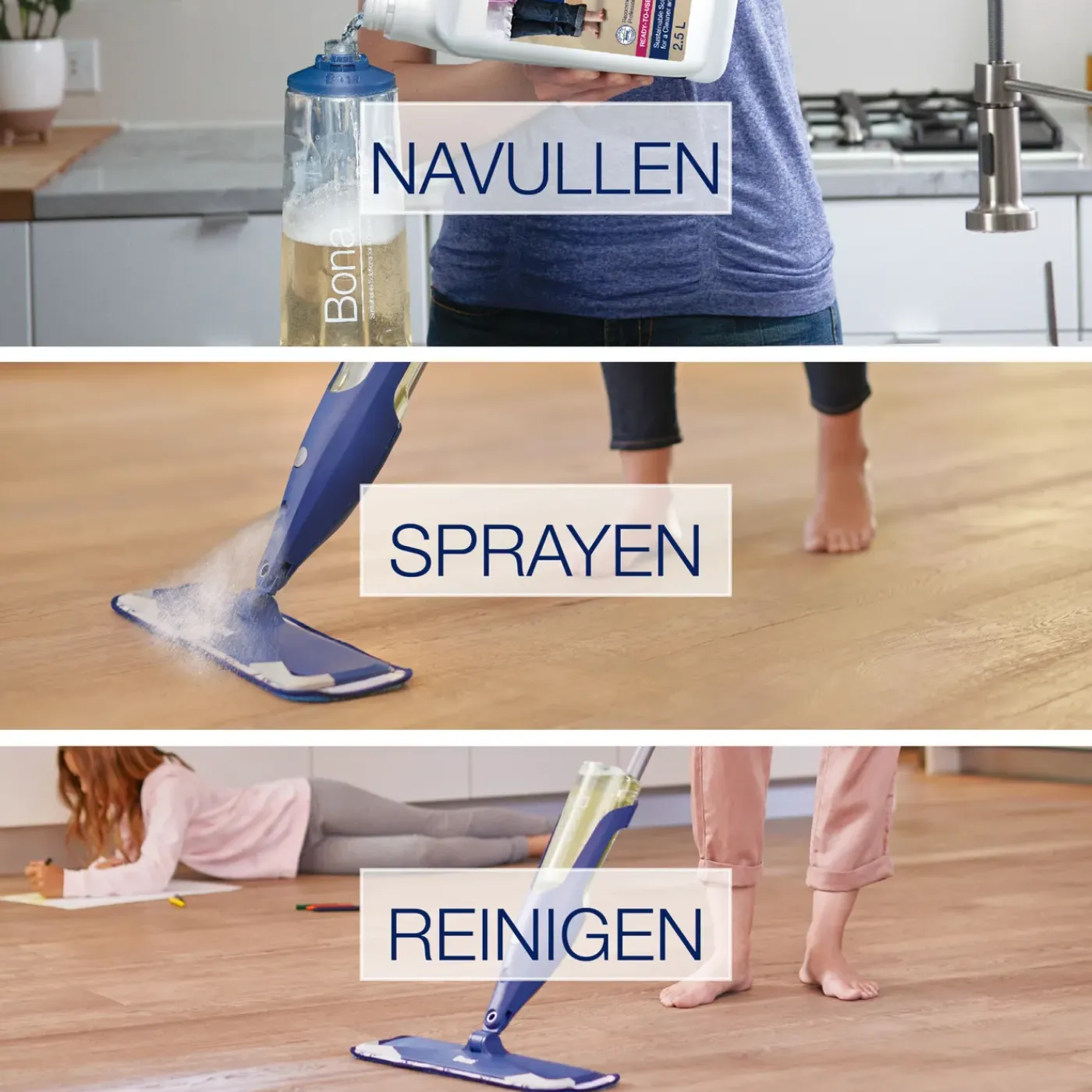 Bona Geoliede Houten Vloer Reiniger - Parketreiniger - Navulling 2,5 Liter