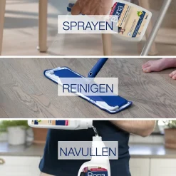 Bona Geoliede Houten Vloer Reiniger Spray - 2 x 1 Liter Multipack - Parketreiniger