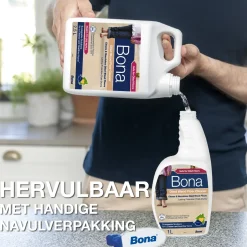 Bona Geoliede Houten Vloer Reiniger Spray - 2 x 1 Liter Multipack - Parketreiniger