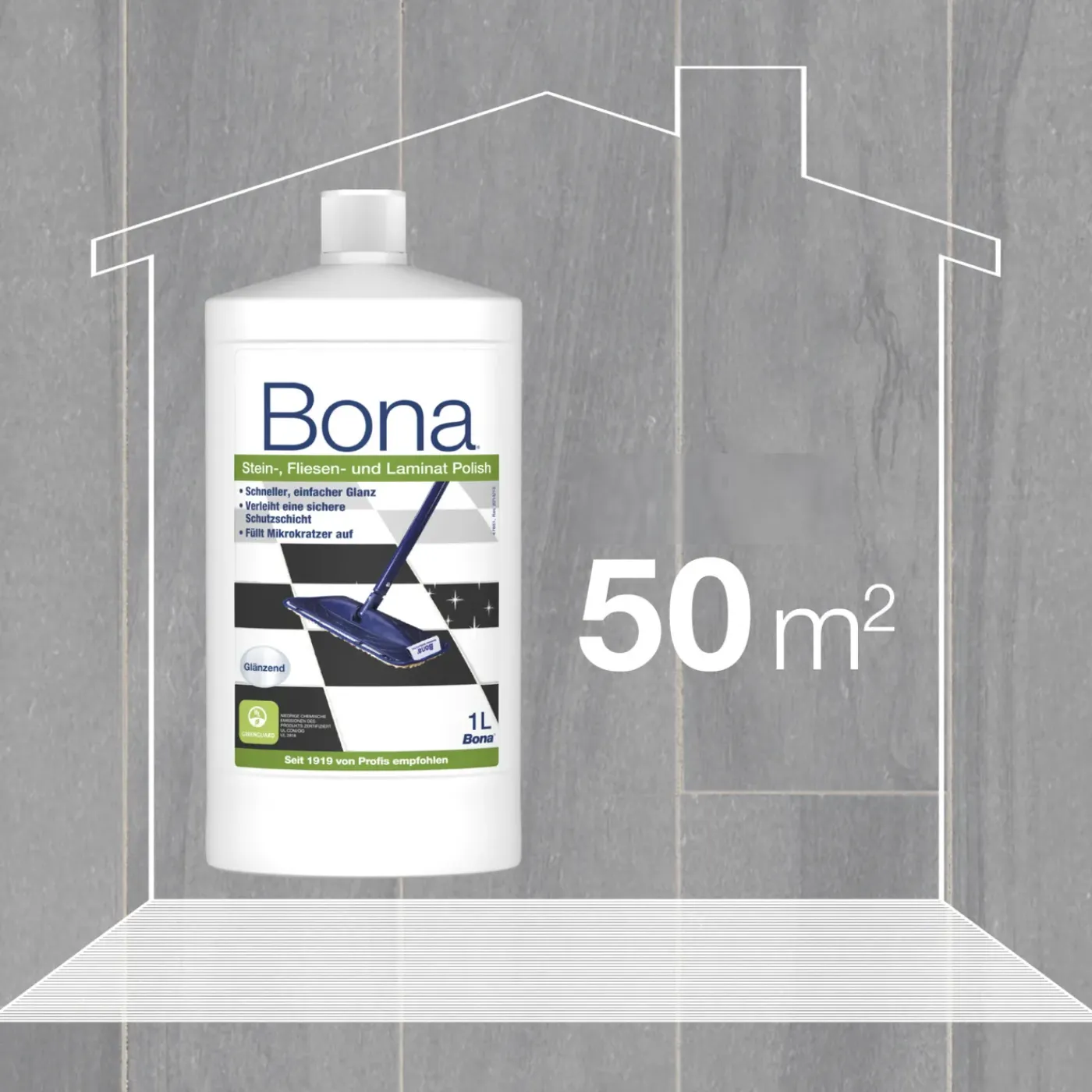 Bona Harde Vloer, Tegel- & Laminaat Polish - 1 Liter - PVC Polish - Beschermend