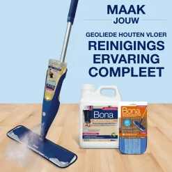 Bona Premium Spray Mop - Vloerwisser met Spray - Geoliede Houten Vloer Reiniger