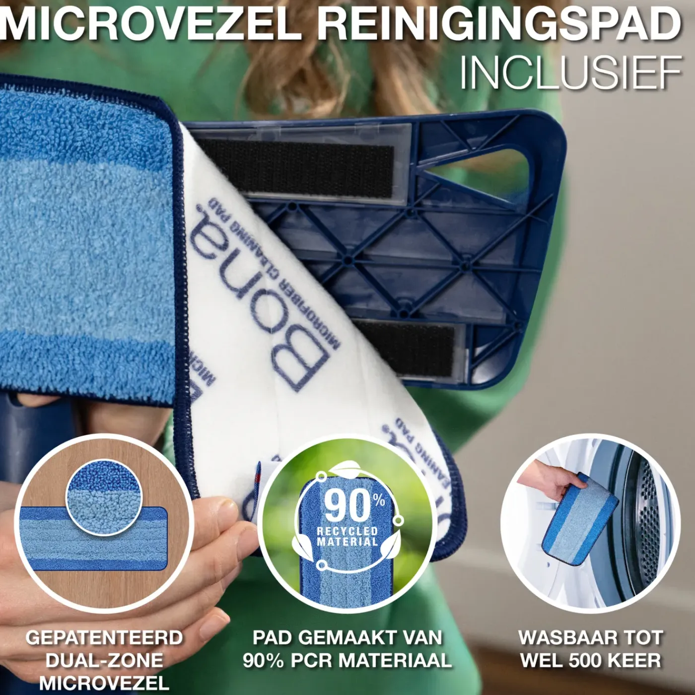 Bona Premium Spray Mop - Vloerwisser met Spray - Geoliede Houten Vloer Reiniger