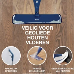 Bona Premium Spray Mop - Vloerwisser met Spray - Geoliede Houten Vloer Reiniger