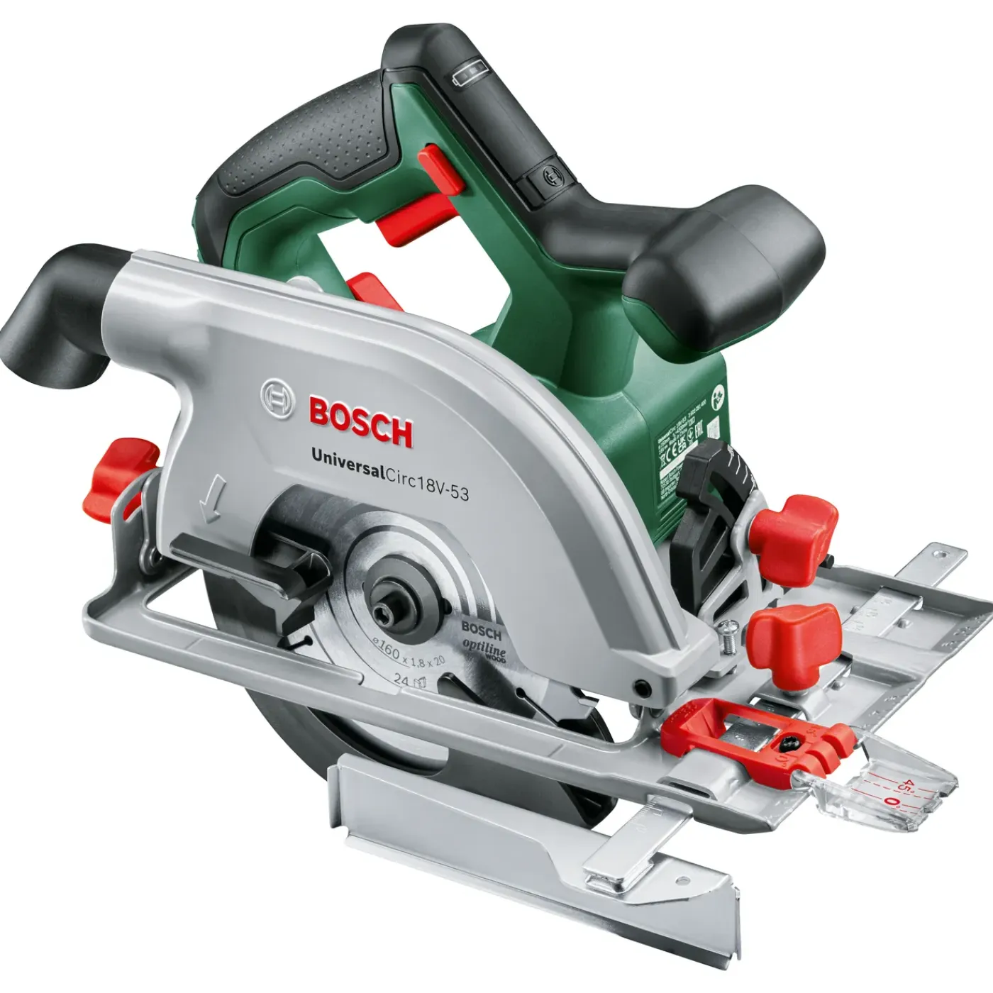 Bosch Accucirkelzaag UniversalCirc 18V-53 - Zaagdiepte 53mm - diam. 160mm - 18V