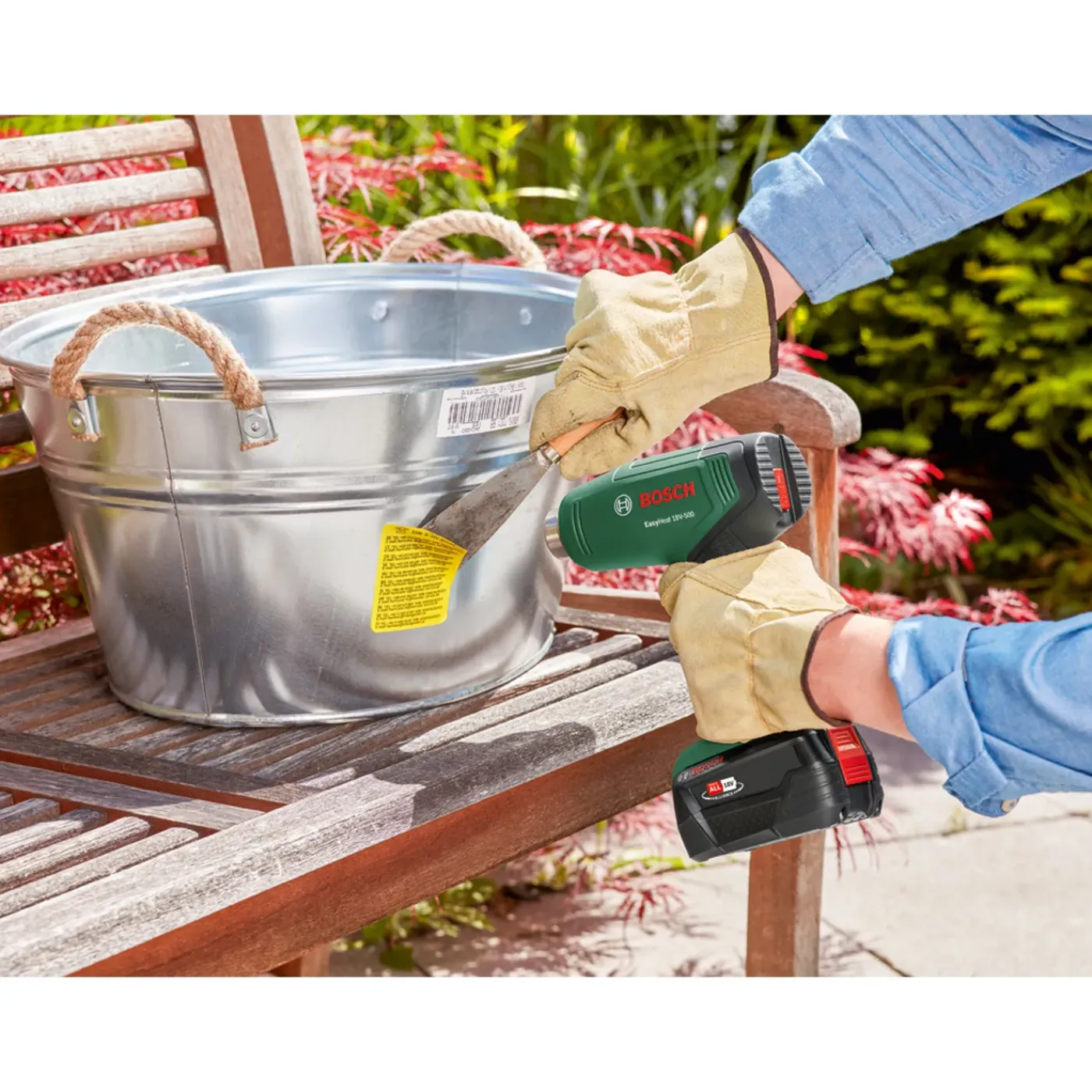 Bosch accu heteluchtpistool EasyHeat 18V-500 - accu - 18 V - geavanceerde warmtespiraaltechnologie
