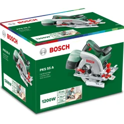 Bosch Cirkelzaag PKS 55 A - 1200W - diam. 160mm - Zaagdiepte 55mm