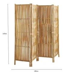 BOX & BEYOND Box And Beyond Scherm Natuurlijk Bamboe 4 Panelen 160 X 180 Cm