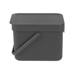 Brabantia Afvalbak Sort & Go - Kunststof - Donkergrijs - 20x24.5x18.1cm - 6L