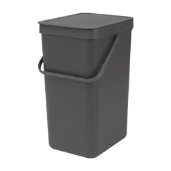 Brabantia Afvalbak Sort & Go - Kunststof - Donkergrijs - 22x26.9x40.1cm - 16L