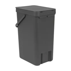 Brabantia Afvalbak Sort & Go - Kunststof - Donkergrijs - 22x26.9x40.1cm - 16L