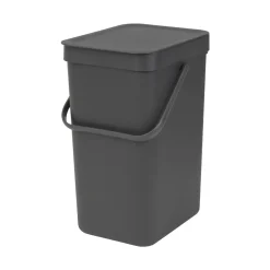 Brabantia Afvalbak Sort & Go - Kunststof - Donkergrijs - 20x24.9x35.1cm - 12L
