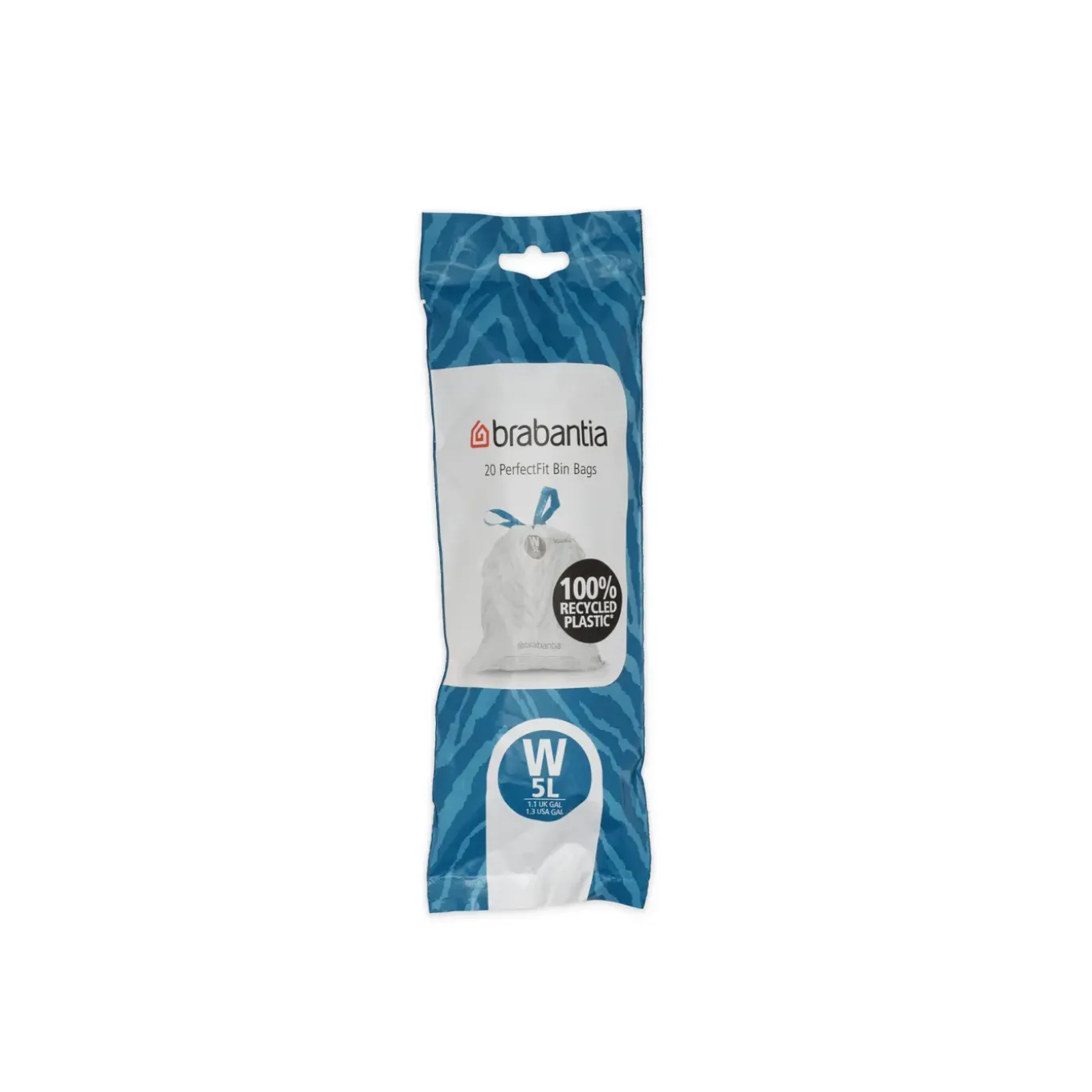Brabantia afvalzak PerfectFit W wit 5L 20 stuks