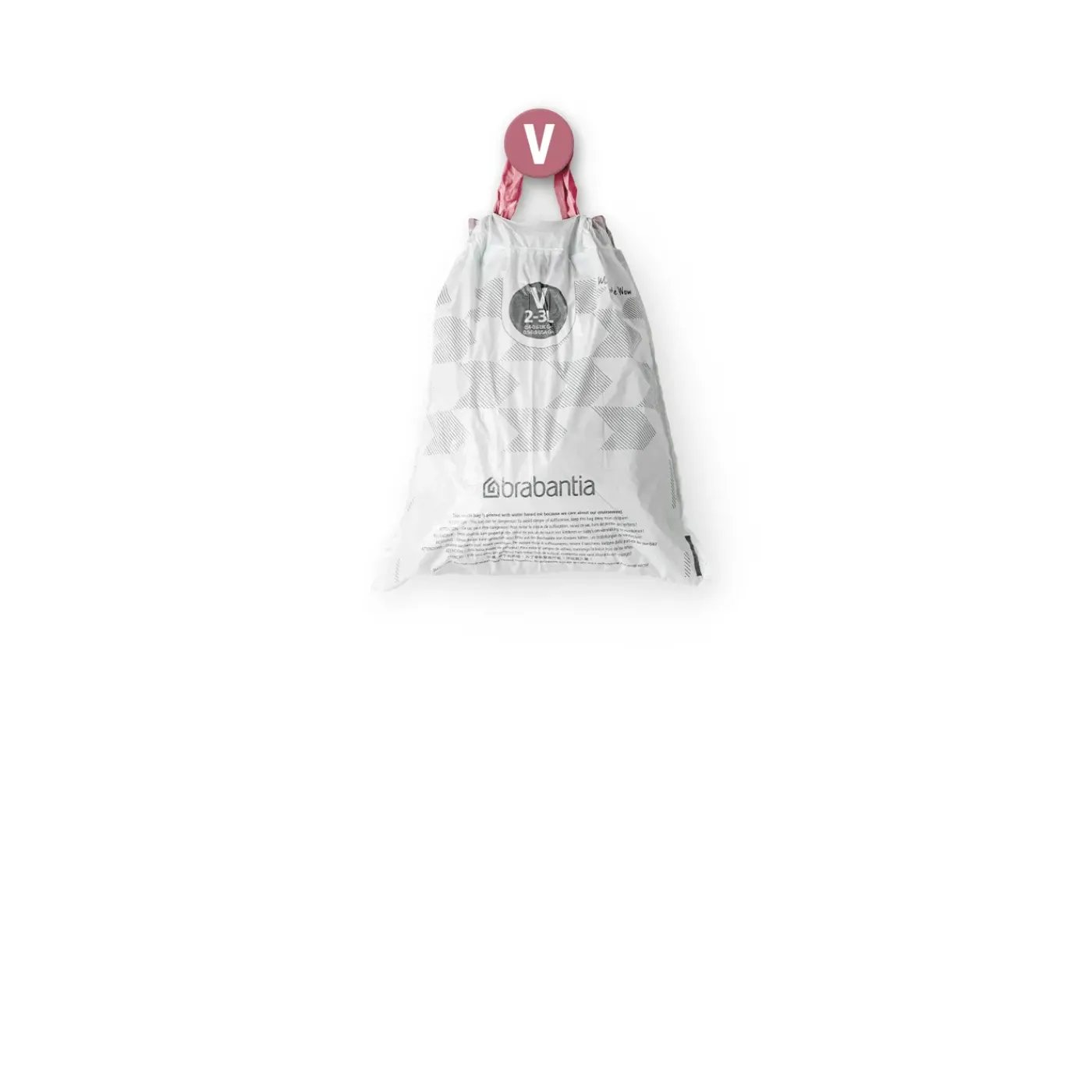 Brabantia afvalzak PerfectFit V wit 3L 20 stuks