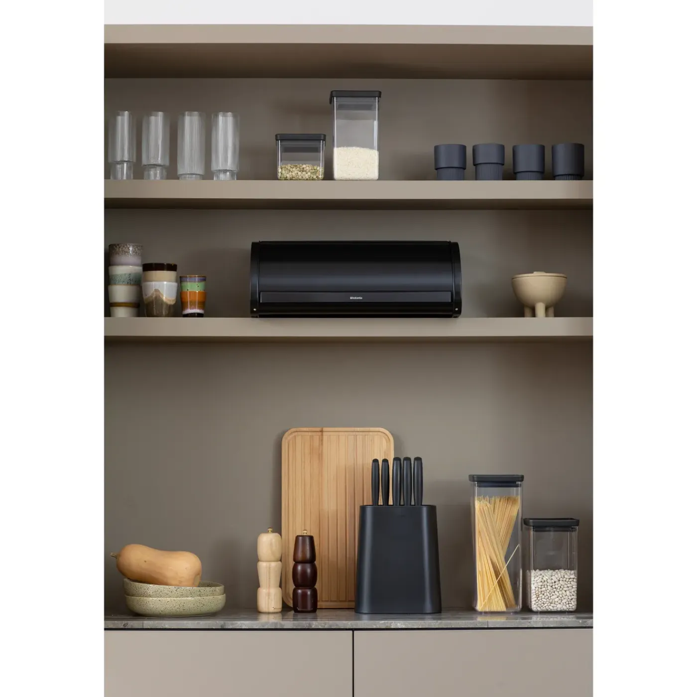 Brabantia Broodtrommel Met Schuifdeksel - Matt Black