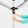 Brabantia - Droogmolen - 60 Meter - Met Betonanker, Hoes En Wasknijpertas - Metallic Grey