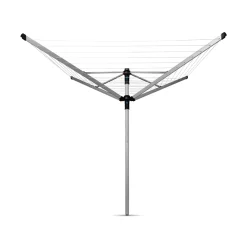 Brabantia - Droogmolen - 60 Meter - Met Betonanker, Hoes En Wasknijpertas - Metallic Grey