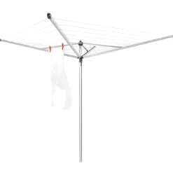 Brabantia - Droogmolen 40 meter met metalen grondanker - Topspinner - Staal - Metallic Grey