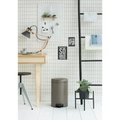 Brabantia Pedaalemmer NewIcon - Staal - Platinum - 31.7x26x41.7cm - 12L