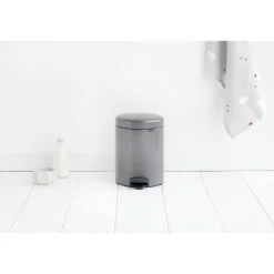 Brabantia Pedaalemmer NewIcon - Staal - Platinum - 26.3x21.7x30.2cm - 5L