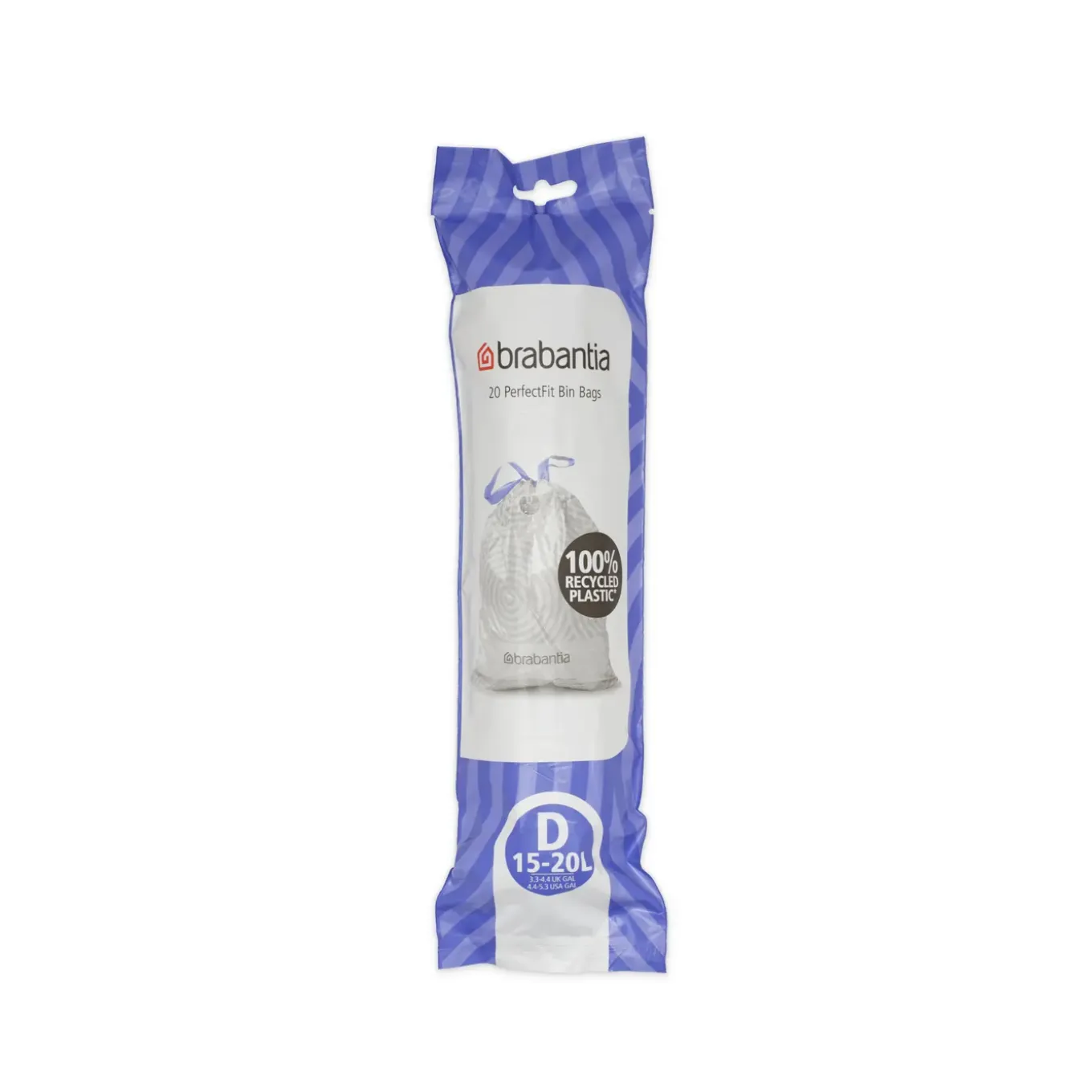 Brabantia PerfectFit Afvalzak met trekbandsluiting - 15/20L - Code D - 20 stuks