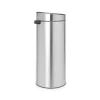 Brabantia Prullenbak Touch Bin - Staal - Matt Steel - 29.5x32x72cm - 30L