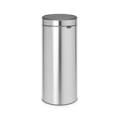 Brabantia Prullenbak Touch Bin - Staal - Matt Steel - 29.5x32x72cm - 30L