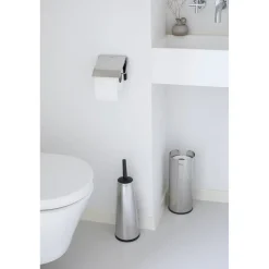 Brabantia Toiletrolhouder Renew - Metaal - met Klep - Metaalstaal Glanzend