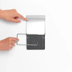Brabantia Toiletrolhouder Renew - Metaal - met Klep - Metaalstaal Glanzend