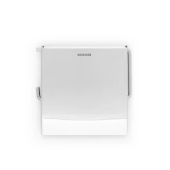 Brabantia Toiletrolhouder Renew - Metaal - met Klep - Metaalstaal Glanzend