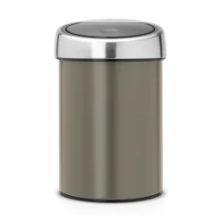 Brabantia wandafvalemmer Touch Bin 3L platinum grijs