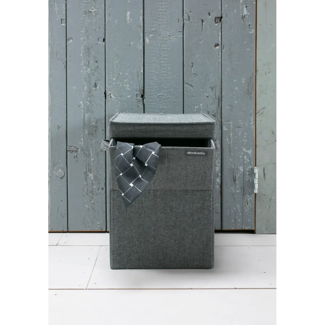 Brabantia wasmand met deksel stapelbaar 35L Pepper Black