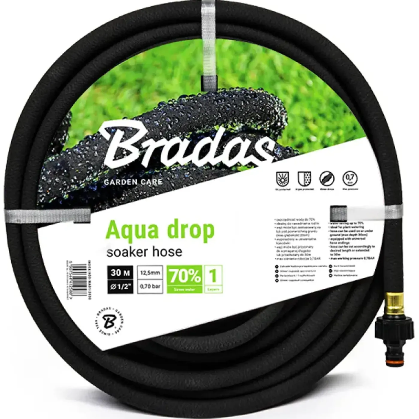 Bradas Bewateringsslang - Zweetslang 13 Mm (1/2") - 30m