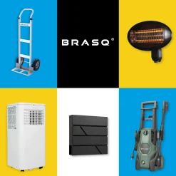 Brasq Bolderkar Opvouwbaar Zwart – 80 Kg Draagkracht - Draaibare Wielen - Verstelbare Hendel