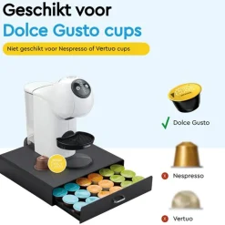 Brasq Capsulehouder Dulce Gusto - Opbergbox Met Lade - 30 Cups