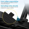BRASQ Huishoudtrap 3 Treden – Keukentrap Inklapbaar Metaal – Antislip Stabiel - Ladder - Trap Zwart