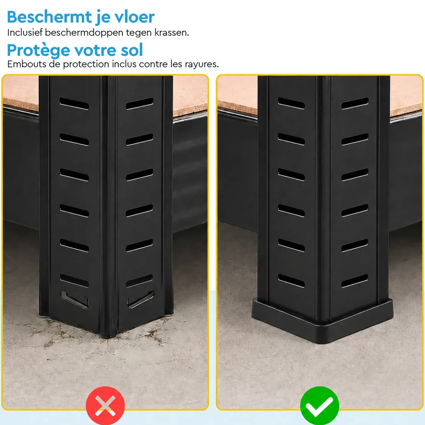 BRASQ Opbergrek Zwart 180x90x40cm - 5 Planken - 175kg Per Plank - Stellingkast - Max. 875