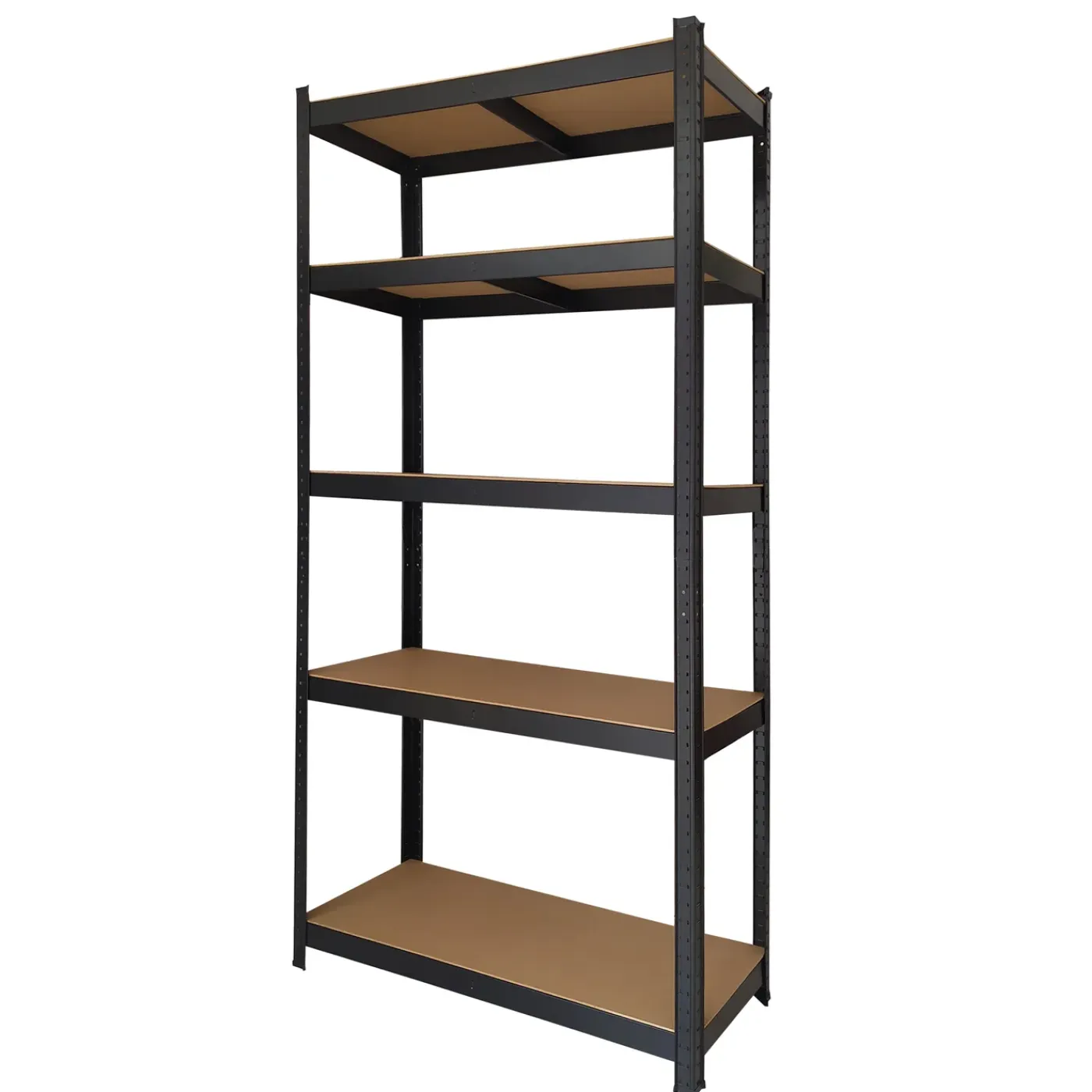 BRASQ Opbergrek Zwart 180x90x40cm - 5 Planken - 175kg Per Plank - Stellingkast - Max. 875