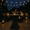 BRASQ Statafelrok Antraciet - Diameter 80cm - 74x110cm - Extra Stretch Voor Statafel
